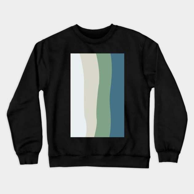 Moss green stripes patterns Crewneck Sweatshirt by Hoahip